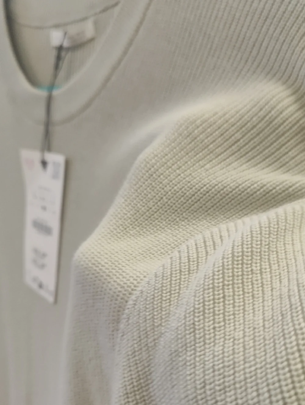 Zara Light Sage Short-Sleeve Knit Crew Shirt - Picture 6 of 7